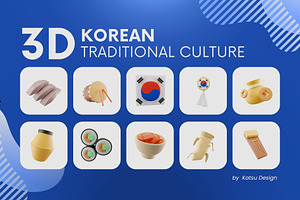 Korean Culture 3d Illustration