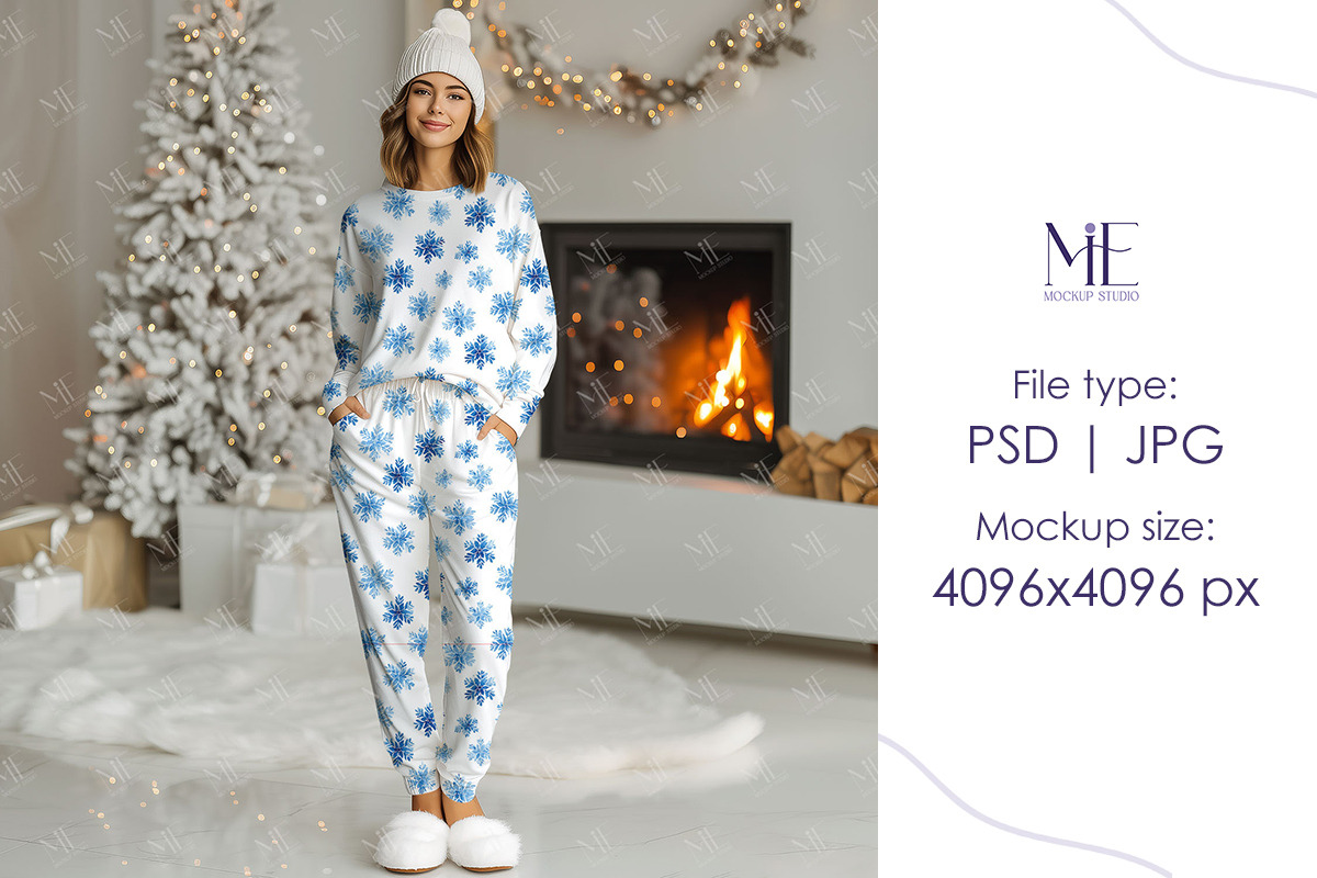 Women’s Pajama Mockup Adult Loungew, a Mockup by Mie Mockup Studio (Photo 3 of 7)