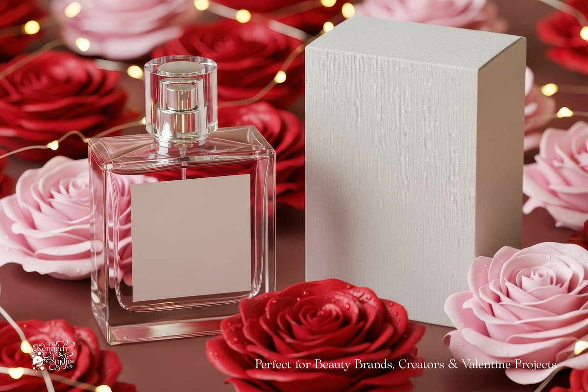 Valentine Perfume Bottle Mockup 1000, a Packaging Mockup by KennedyStudio (Photo 6 of 15)