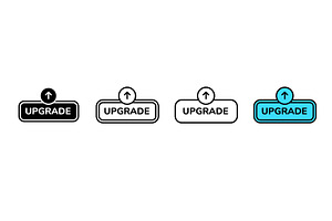 Four upgrade button designs with, a Technology Illustration by skripnikbb