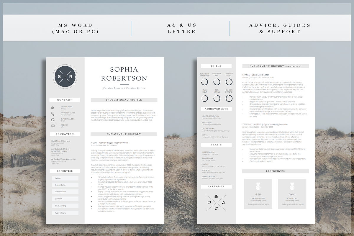 Creative Resume Template | CV Design, a Resume Template by introDuice - CV / Resumes (Photo 2 of 6)