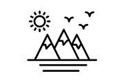 Mountain Line Icon, an Icon by Pexelpy (Thumbnail 1 of 2)