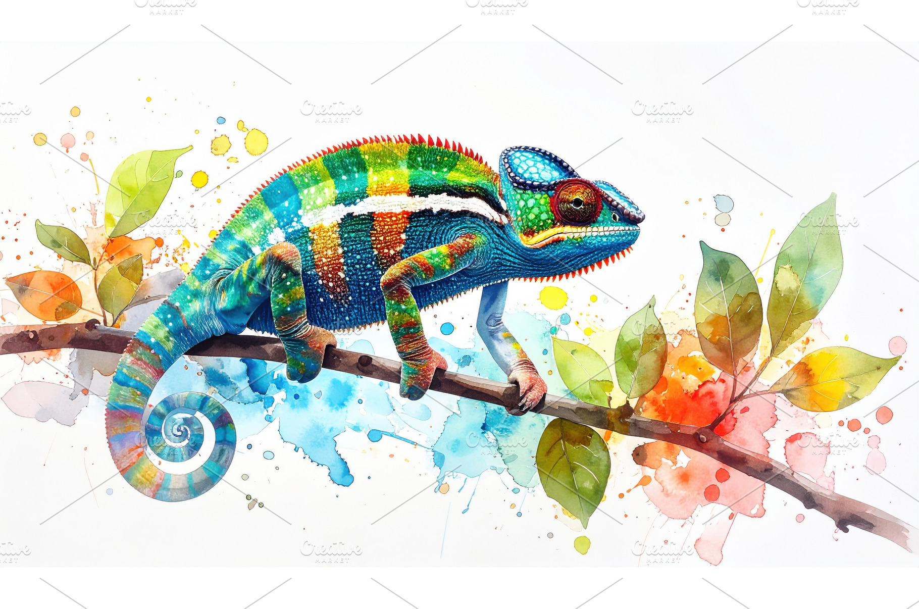 Vibrant watercolor painting of, an Animal Photo by Igor Tichonow