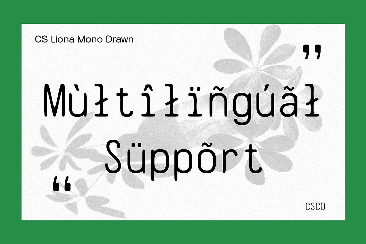 CS Liona Mono Drawn, a Sans Serif Font by Craft Supply Co. (Photo 3 of 8)