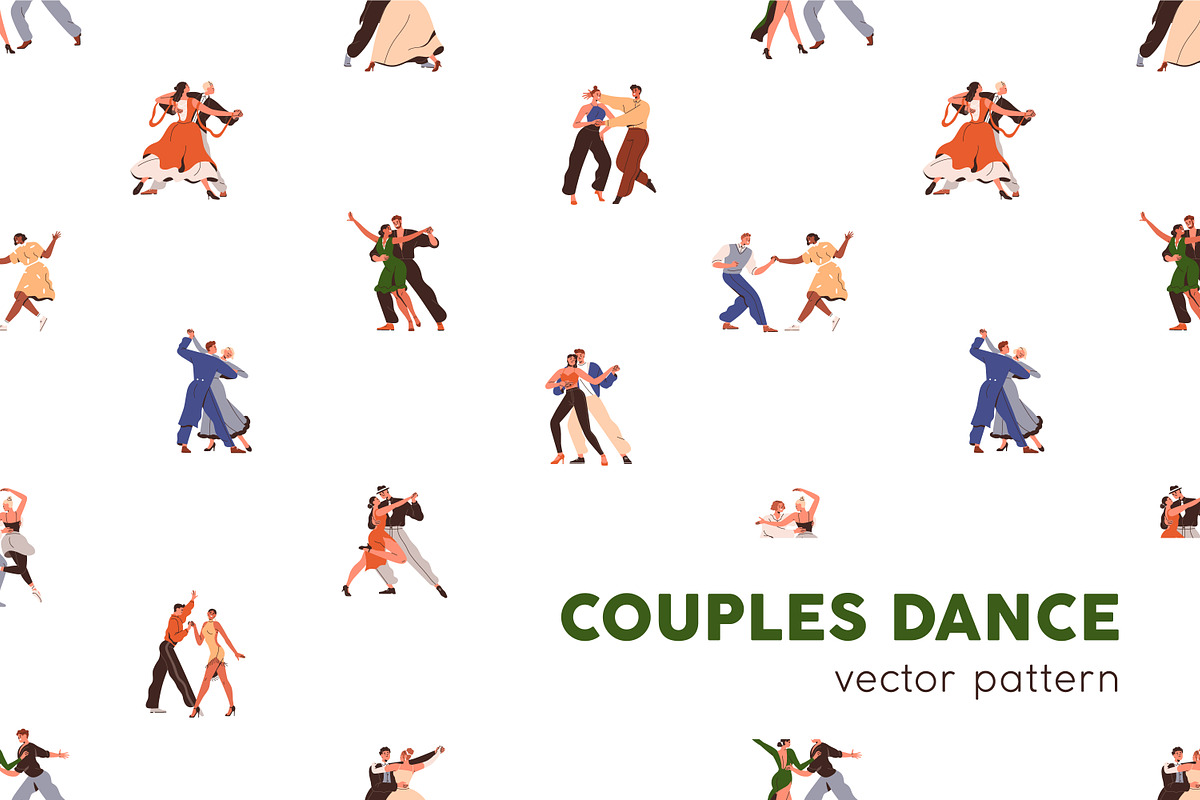 Couples dance seamless pattern, a Pattern Graphic by Good Studio (Photo 1 of 4)