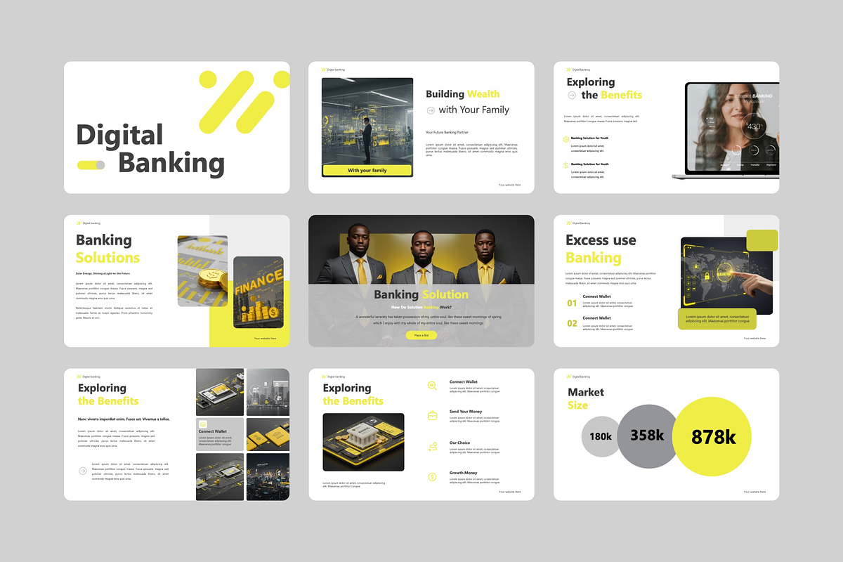 Digital Banking PowerPoint Template, a Presentation Template by Premast (Photo 3 of 4)