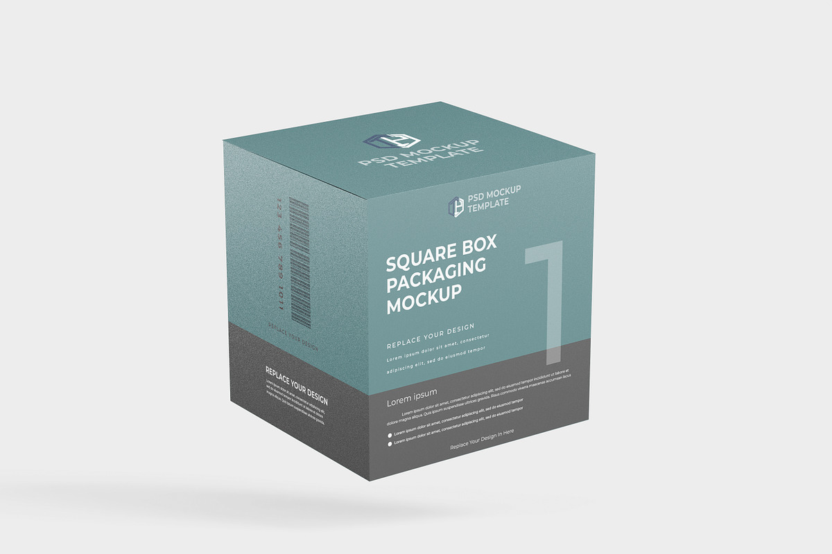 Square Box Mockup, a Packaging Mockup by tiyasprabawa (Photo 4 of 11)