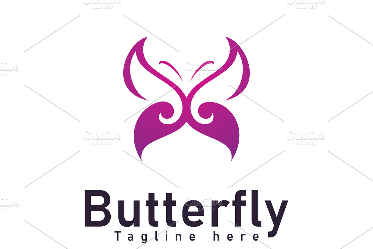 Butterfly logo design template, a Graphic by T.Vooka