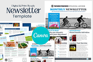 Canva Newsletter Template Financial