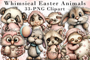 Whimsical Easter Animals Clipart, an Illustration by Libby Wishes (Thumbnail 1 of 7)