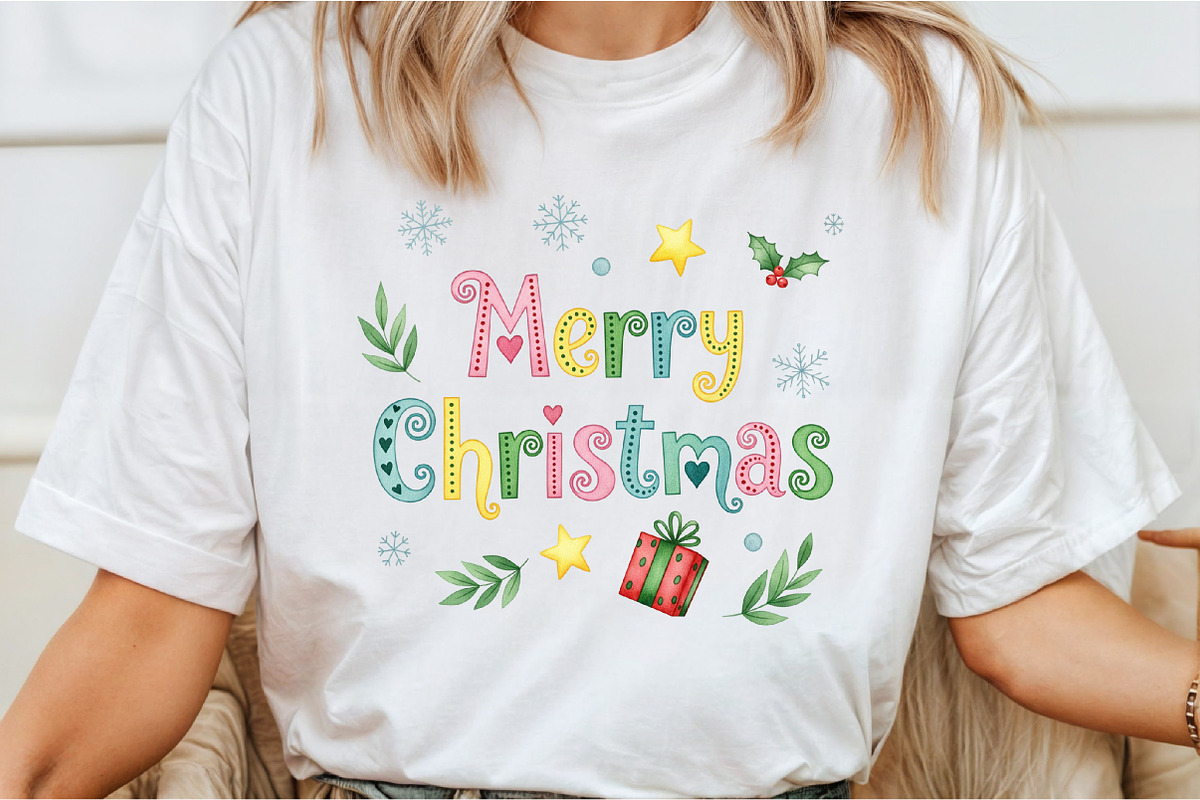 Merry Christmas Sublimation Design, an Illustration by Libby Wishes (Photo 5 of 6)