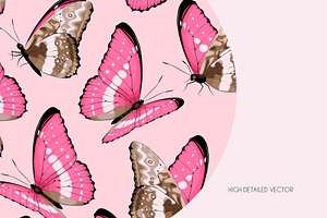 Pink Butterflies Pattern