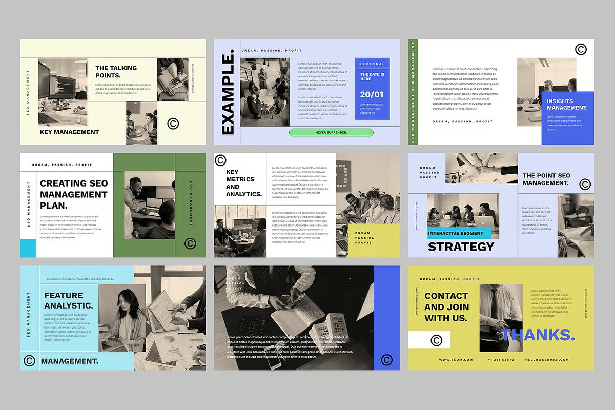 SEO Management Google Slides, PPoint preview 3