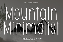 Mountain Minimalist