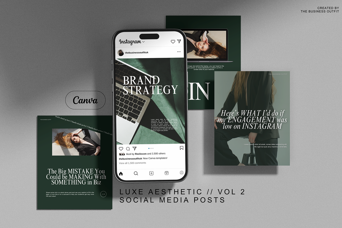 Luxury Instagram Posts - Canva, a Social Media Template by thebusinessoutfit (Photo 5 of 17)