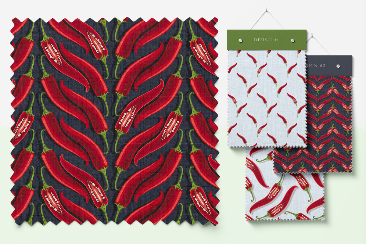 Hot pepper - Set 1, a Pattern Graphic by Yummy (Photo 9 of 13)