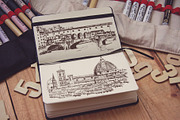 Set of Florence sketches, an Illustration by Everilda (Thumbnail 3 of 3)