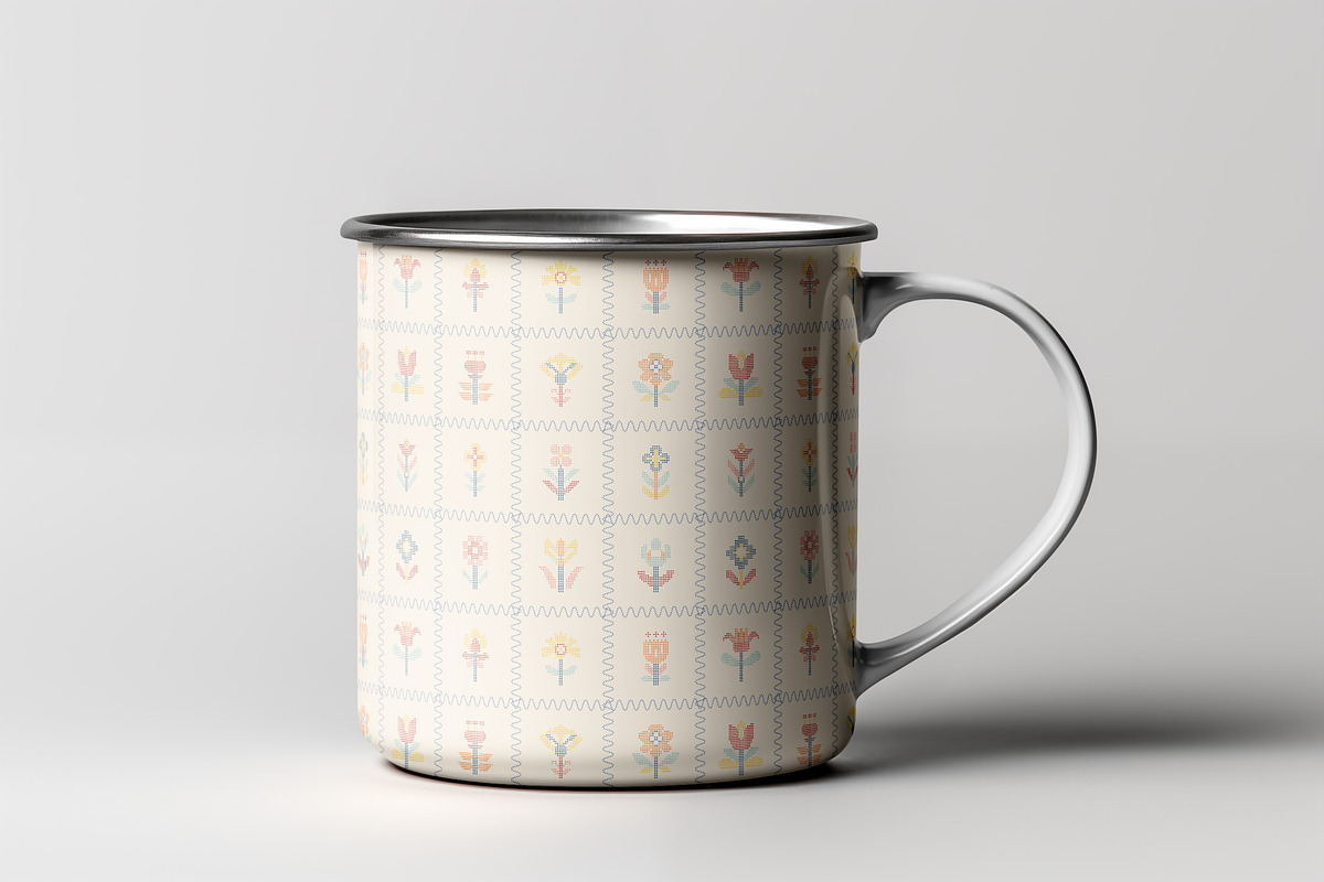 Floral Stitch Pattern, a Pattern Graphic by Neermana (Photo 2 of 5)