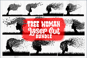 Tree Woman Laser Cut Bundle, an Object Graphic by BIPLOB EXPERT