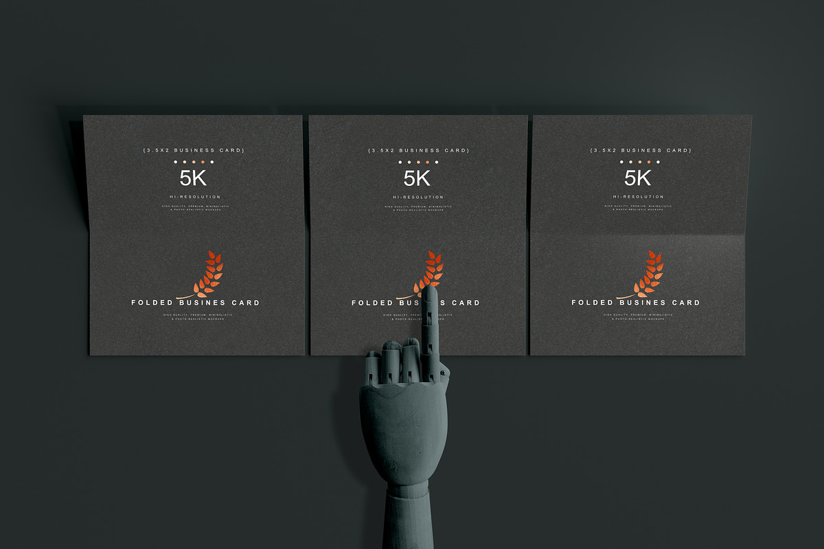 Folded Business Card Mockups, a Print Template by pmvch (Photo 16 of 20)