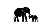 elephant family silhouette design, an Illustration by Amazin_art (Thumbnail 19 of 51)
