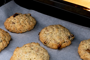 Baking cookies pastry preparation sheet tray oven, a Food & Drink Photo by Photo Drive Studio