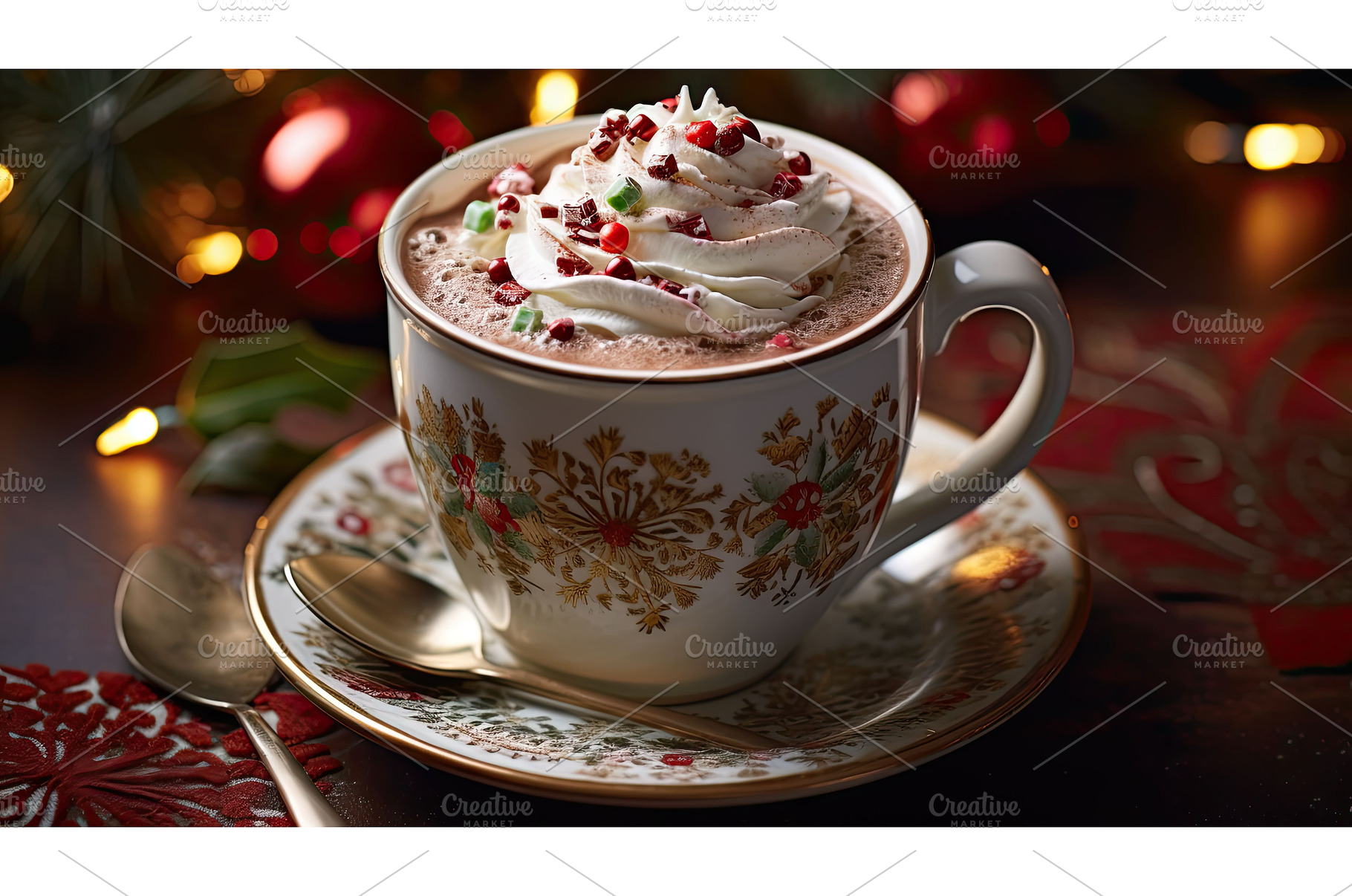 cozy holiday hot chocolate ai, a Food & Drink Photo by pikepicture