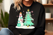 Coquette Glitter Christmas Snowman, an Illustration by Craft Nest (Thumbnail 2 of 6)