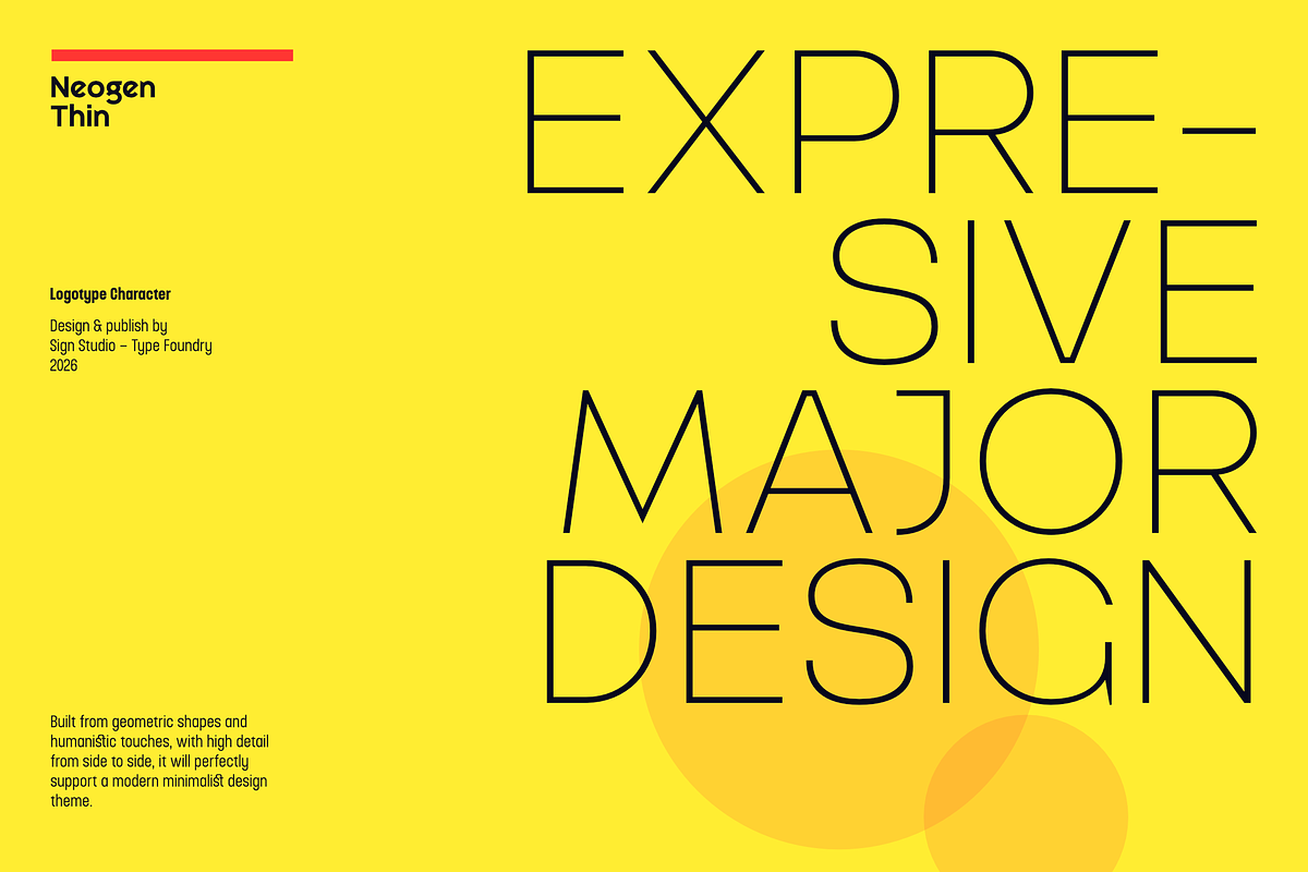 Neogen - Elegant Geometric Typeface, a Sans Serif Font by Sign Studio (Photo 6 of 15)