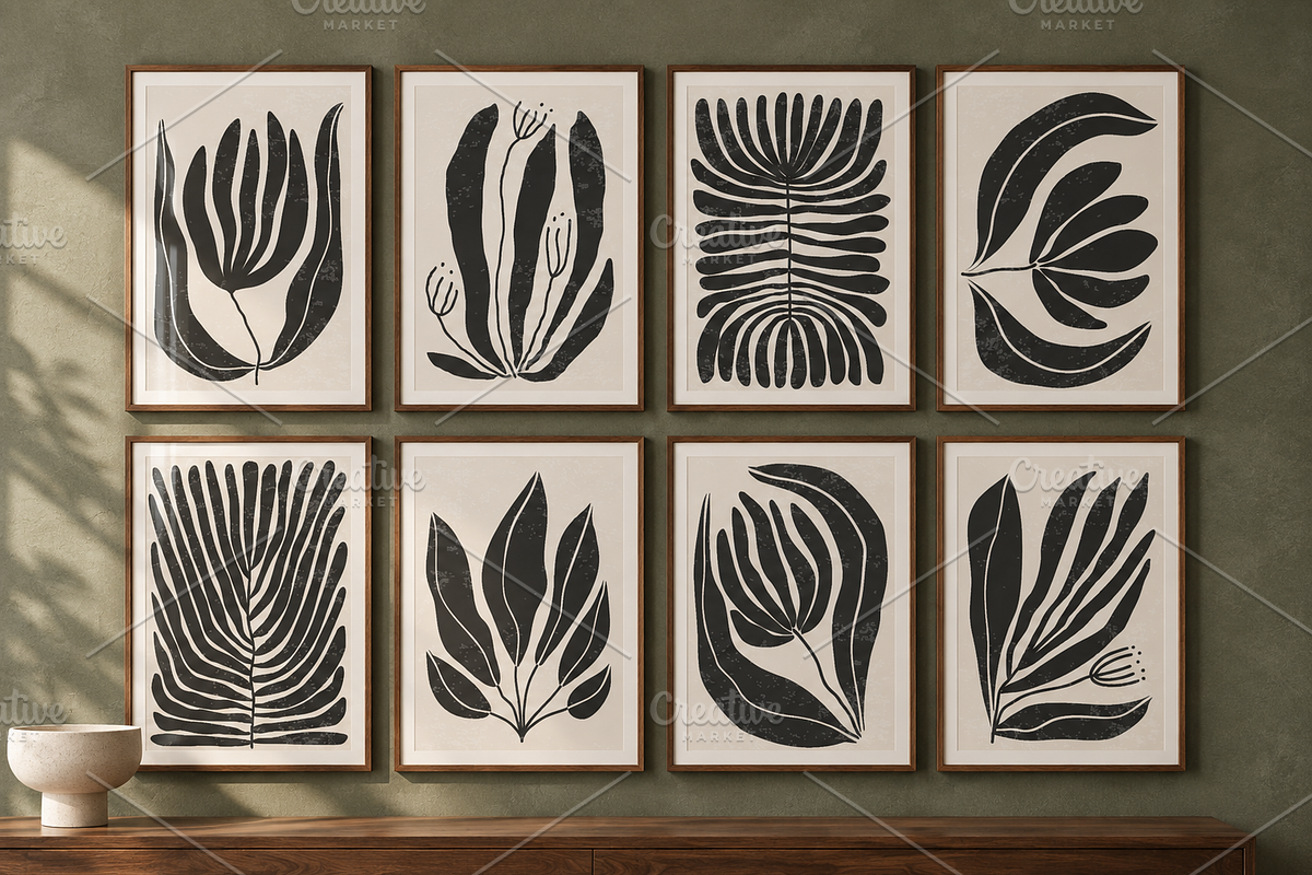 48 Botanical Mid Century Prints, a Background Graphic by C Design Studio (Photo 6 of 12)