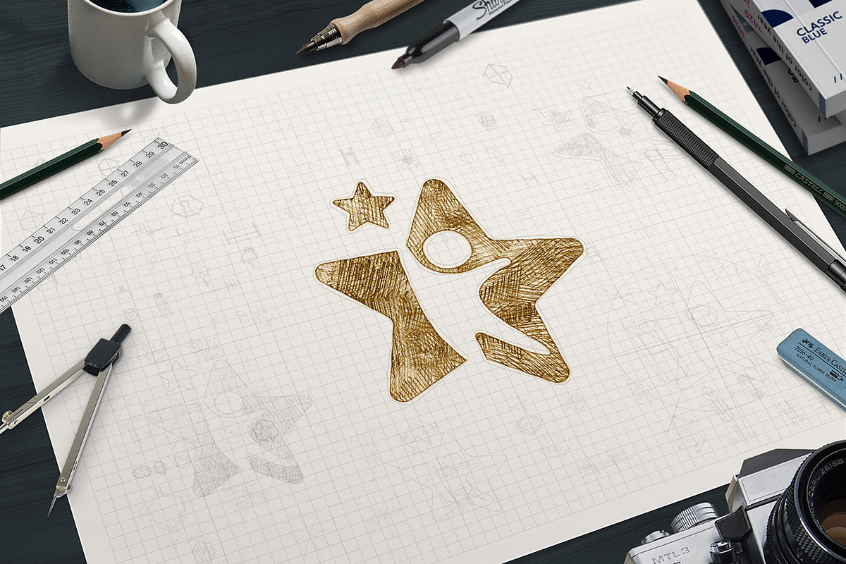 Logo Sketcher, a Pens & Pencil Mockup by g design (Photo 3 of 7)