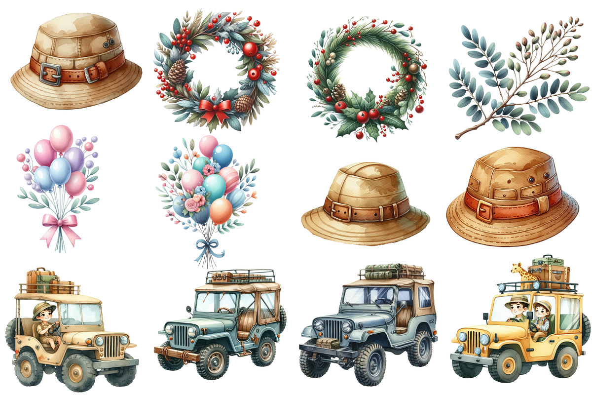 Cute Safari Animal Clipart, an Illustration by Designworld (Photo 4 of 6)