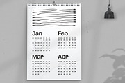 Minimal Wall Calendar Template 2026, a Stationery Template by ContestDesign (Thumbnail 1 of 4)