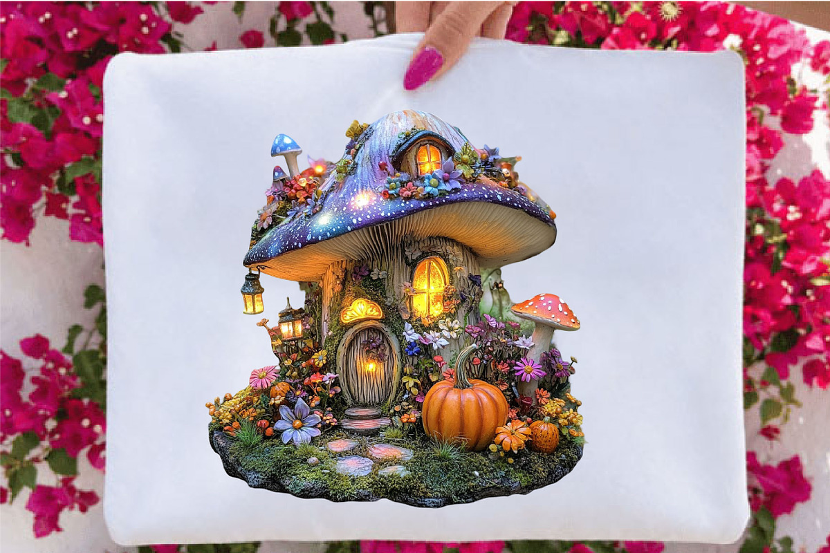 Halloween Mushroom Houses Clipart, a Seasonal Illustration by SVGArt (Photo 4 of 5)