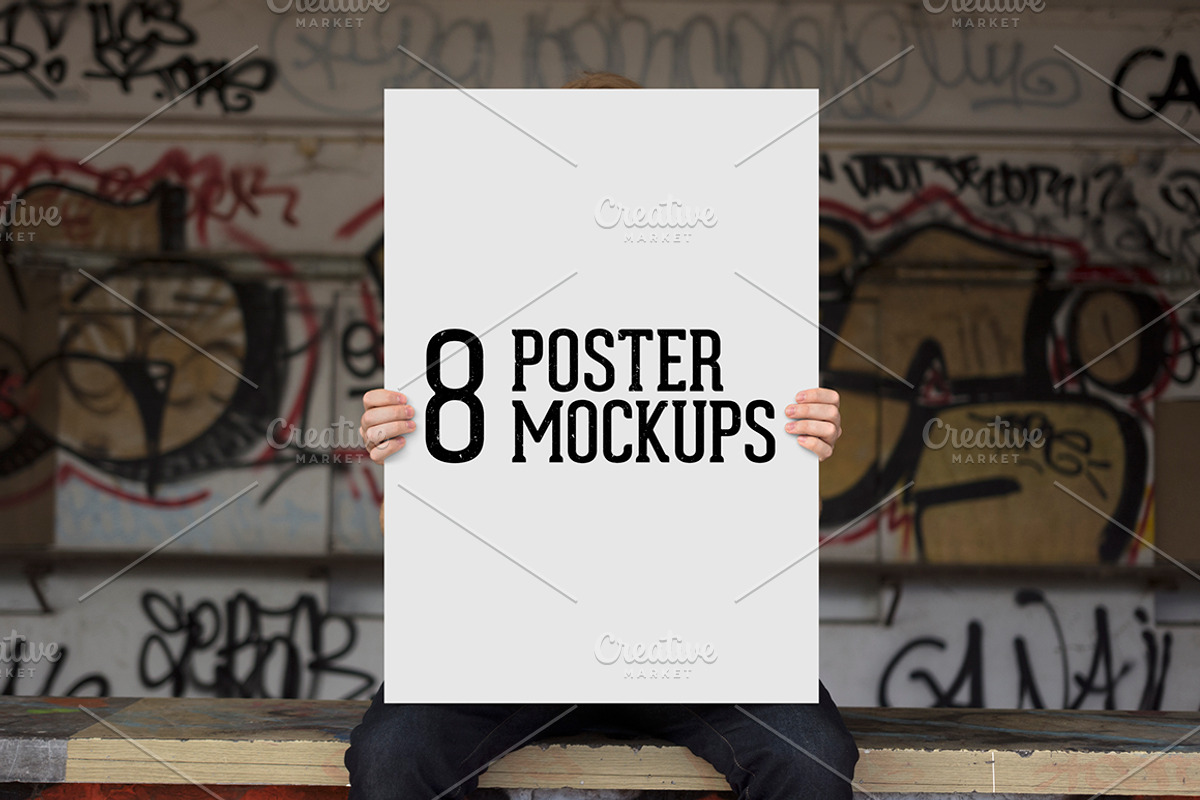 8 Poster Mockups, a Product Mockup by Gabor Monori (Photo 8 of 8)