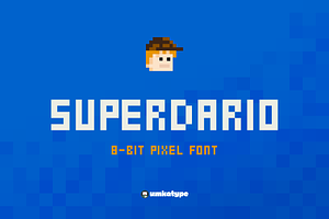 SuperDario Pixel Game Font