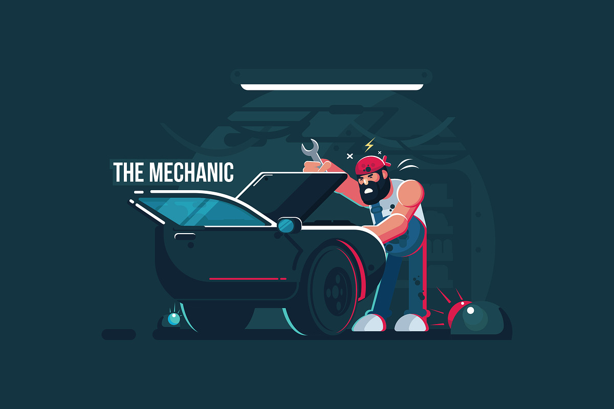 The Mechanic - Vector Activity, an Illustration by AQR Studio