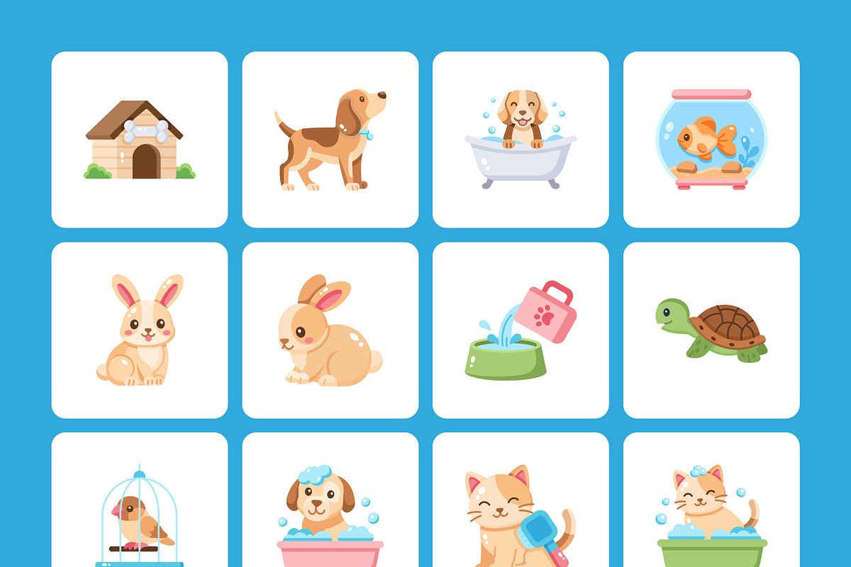100 Pet Flat Icons, an Emoji Icon by Prosymbols (Photo 9 of 11)
