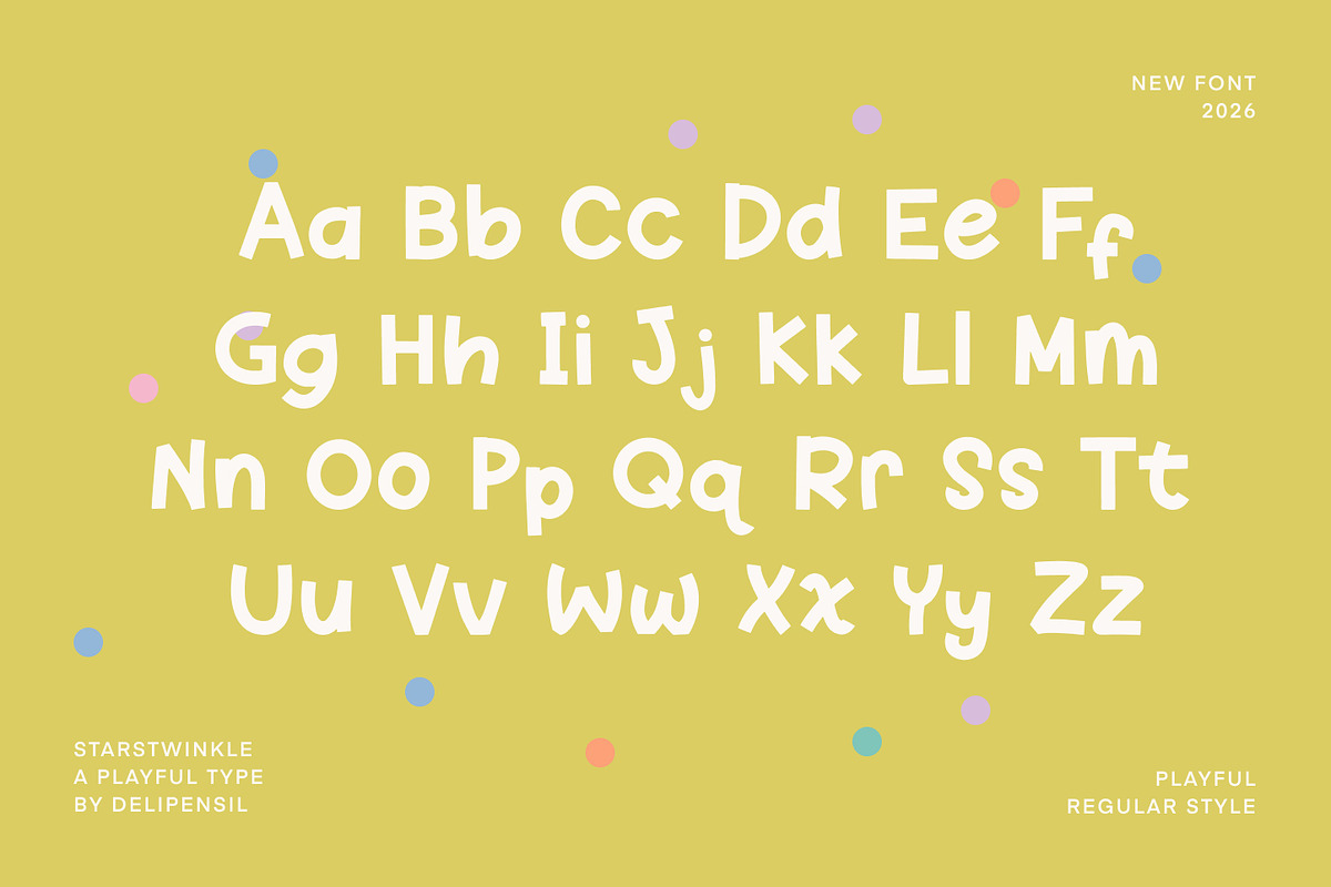 Stars Twinkle - A Handwritting Kids, a Handwritten Font by delipensil (Photo 5 of 7)