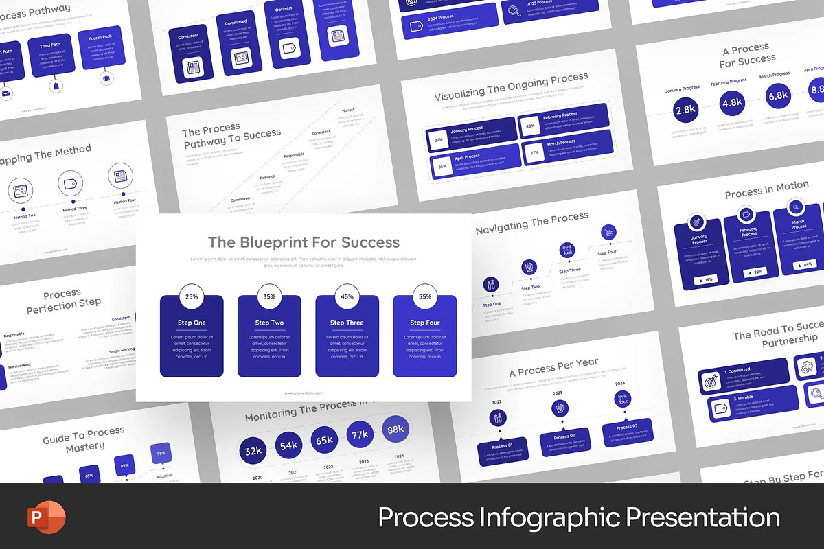 Process Infographic Powerpoint, a Presentation Template by Fit-tee (Photo 1 of 2)