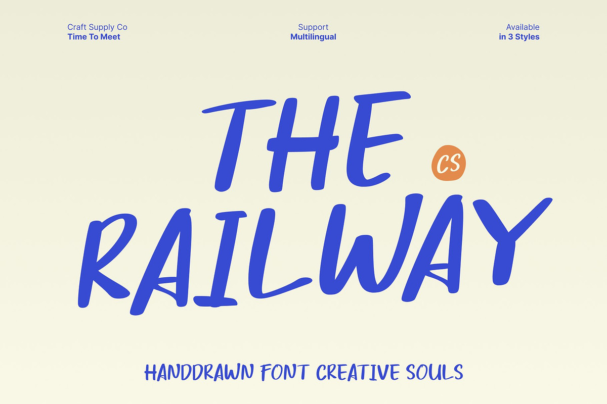 CS Railway – Marker Font, a Handwritten Font by Craft Supply Co. (Photo 1 of 8)