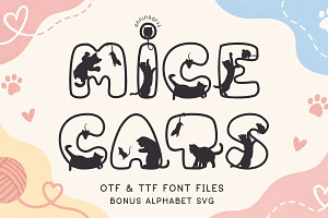 Mice Cats - Decorative Font