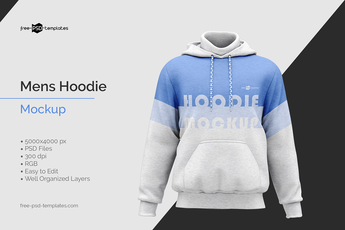 Mens Hoodie Mockup, a Hoody Mockup by Free-PSD-Templates (Photo 1 of 5)