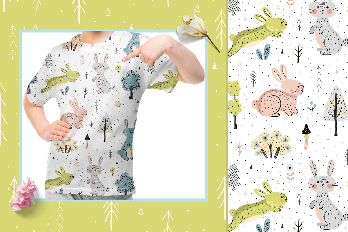 Rabbits Collection: patterns, cards, an Animal Illustration by Gulnara Sabirova (Photo 4 of 16)