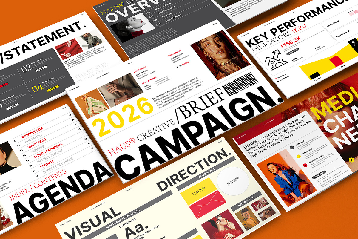 HAUS Creative Brief Template, a Presentation Template by TemplateFolio-Shop (Photo 2 of 10)