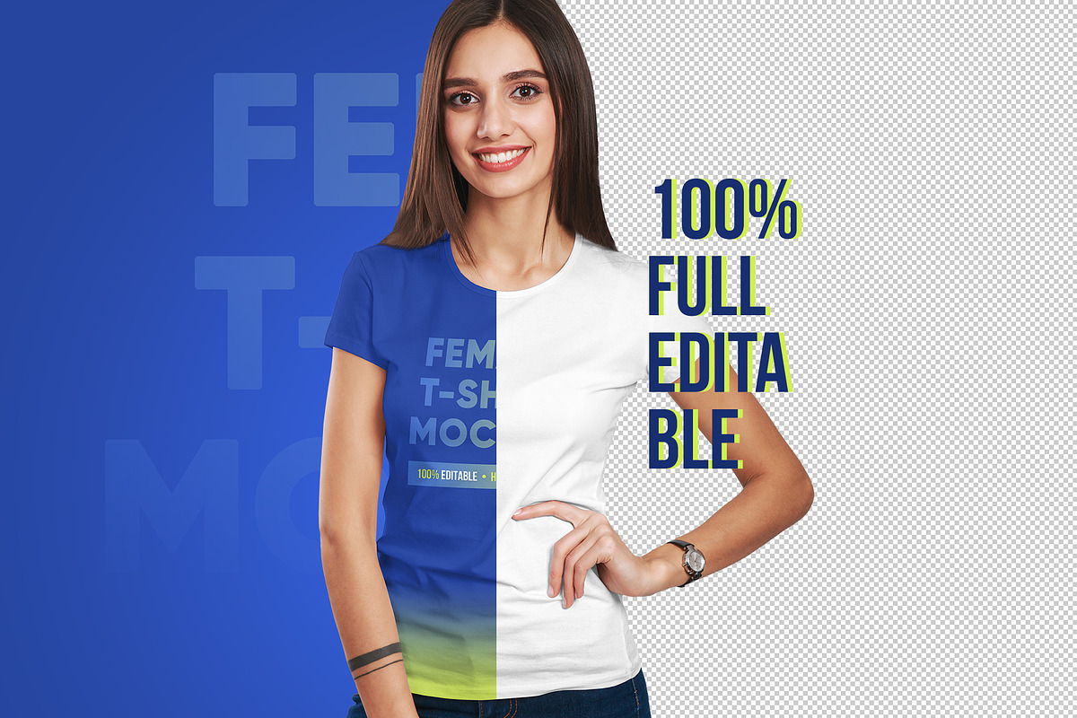 Female T-Shirt Mockups Vol 3 Part 1, a Shirt Mockup by Hi, Mock-Up! (Photo 2 of 10)