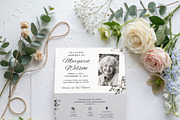 White Floral Funeral Program, an Invitation Template by Arslan (Thumbnail 3 of 3)