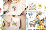 Spring woodland animal with bouquet, an Animal Illustration by Usis (Thumbnail 5 of 7)