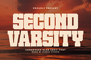 Second Varsity - Condensed Slab, a Slab Serif Font by Pian45 Studio (Thumbnail 1 of 8)