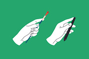 Artist hands holding stationery set, a Person Illustration by PaperTrident (Thumbnail 2 of 8)